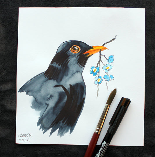 Watercolor bird