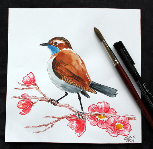 Watercolor bird