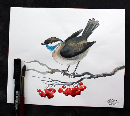 Watercolor bird