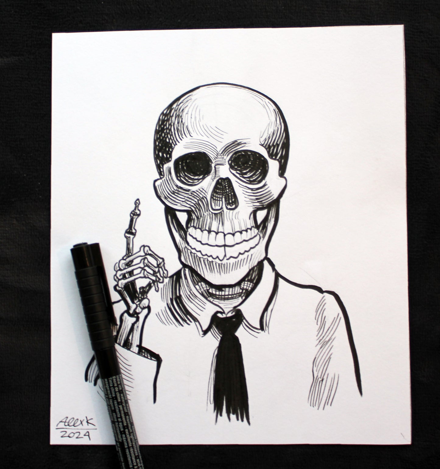 Skeleton character. Original art