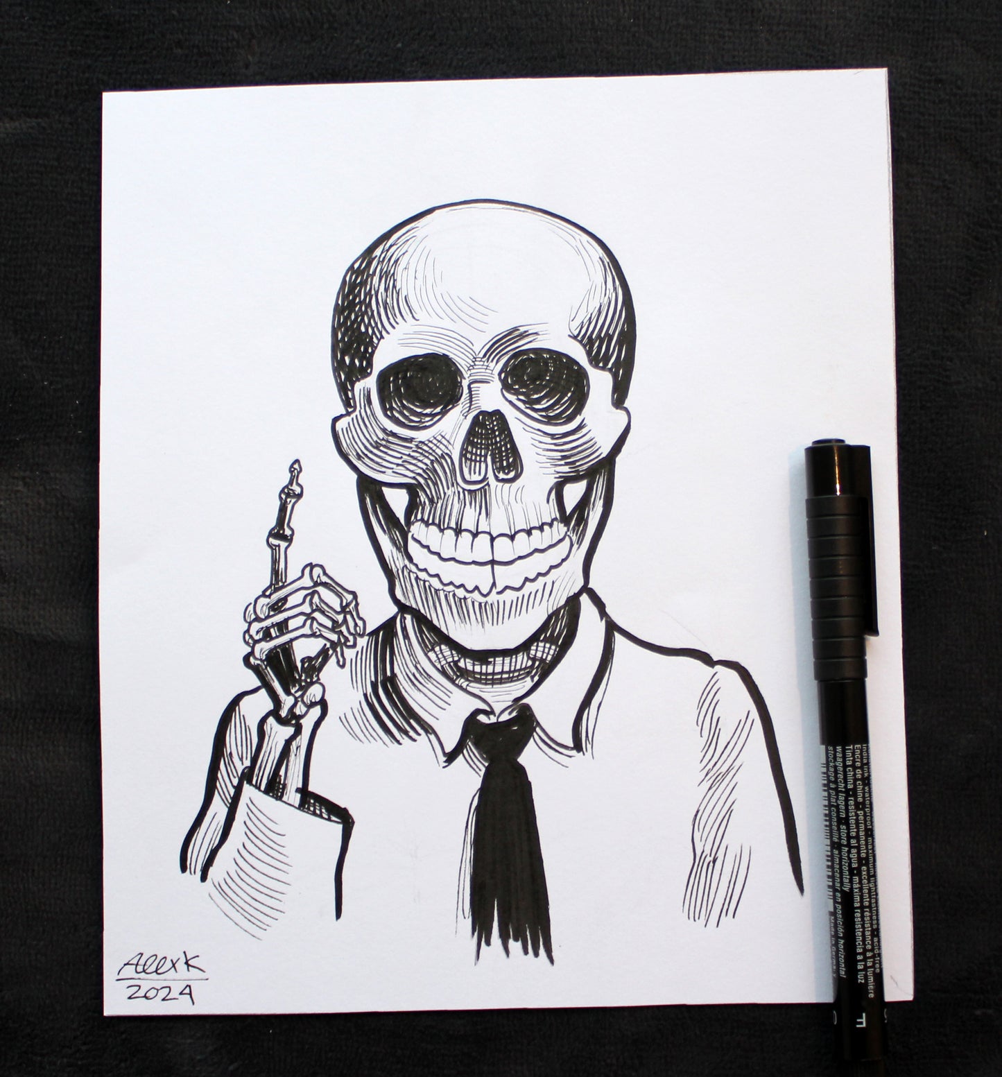 Skeleton character. Original art