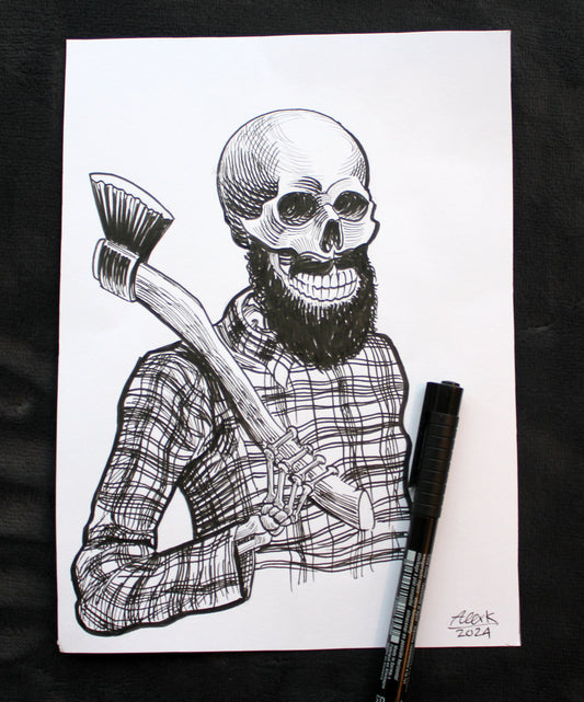 Skeleton character. Original art