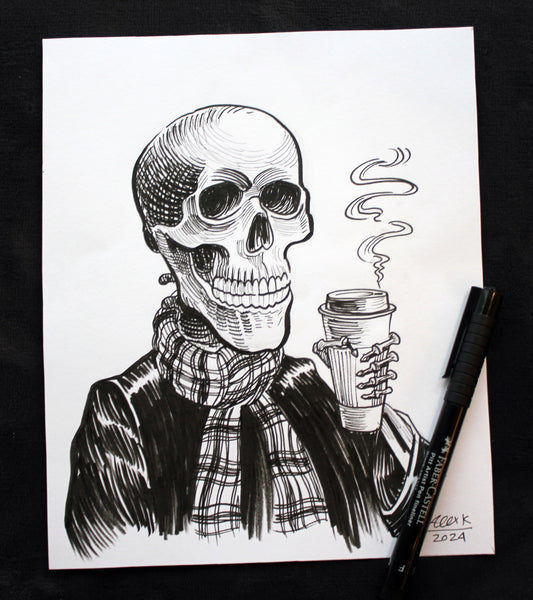 Skeleton character. Original art