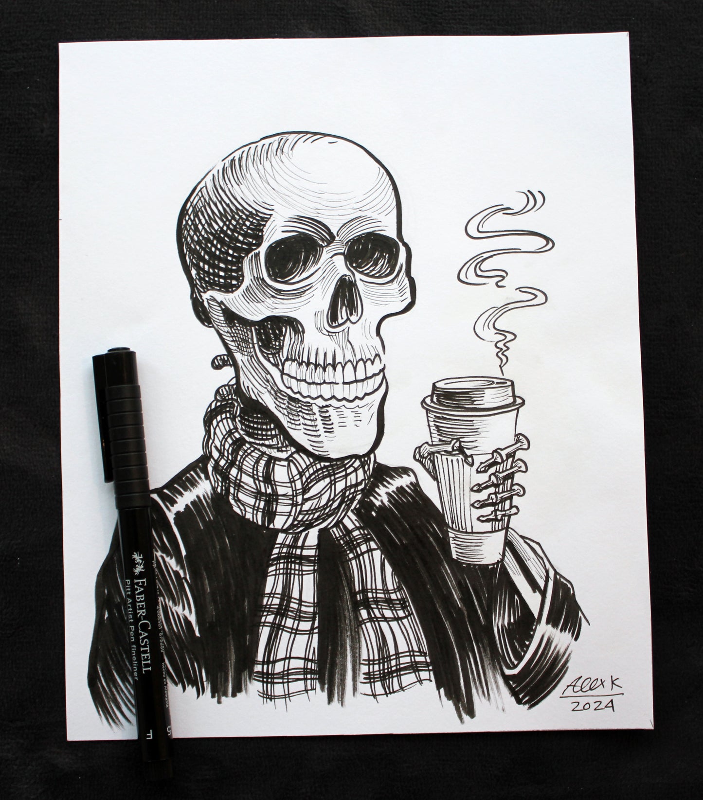 Skeleton character. Original art